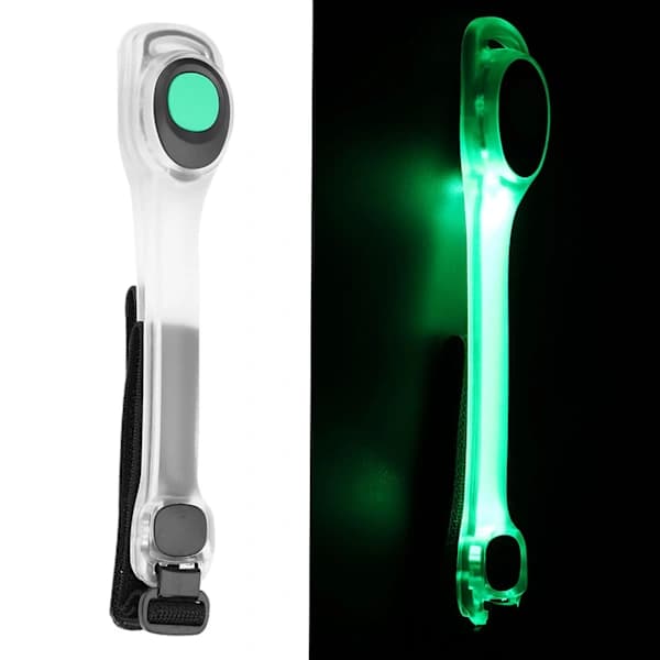LED refleksbånd for sikkerhet ved nattlig sykling og løping (grønn)