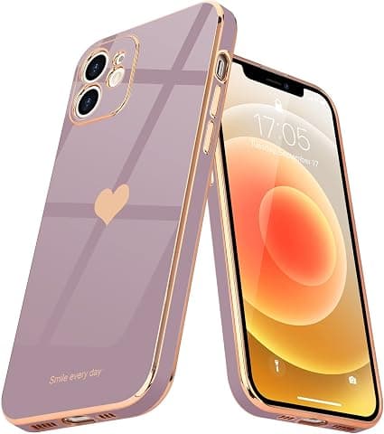(Lavendel) Skal kompatibel med iPhone 12 i galvaniseret silikone O