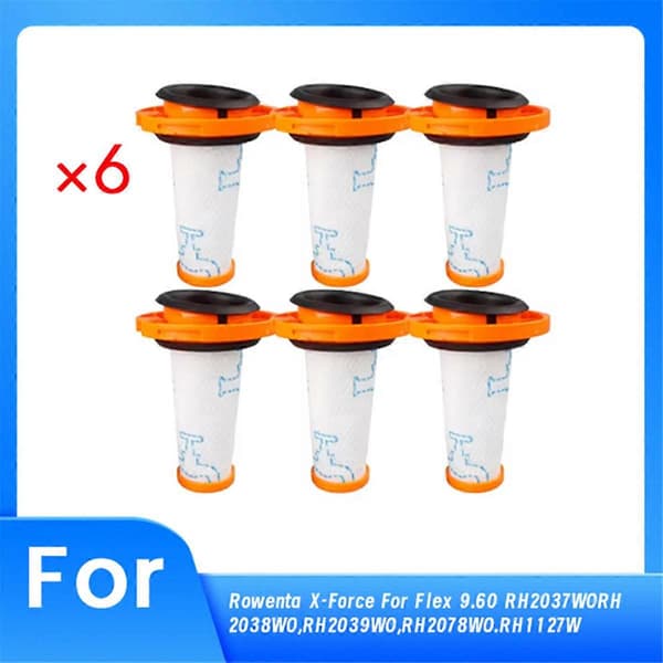 6 st Filter för Rowenta X-FORCE FLEX 9.60 Sladdlös Dammsugare