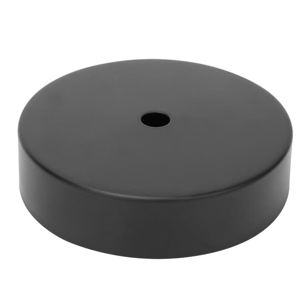 Aluminium Rund Form Loftlampe Lampefod Pæreholder DIY Lystilbehør Sort