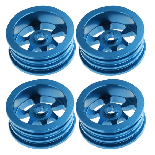 4 stk. RC bilfælgssæt aluminiumslegering til WLtoys K989 fjernstyrede biler 1/28 blå