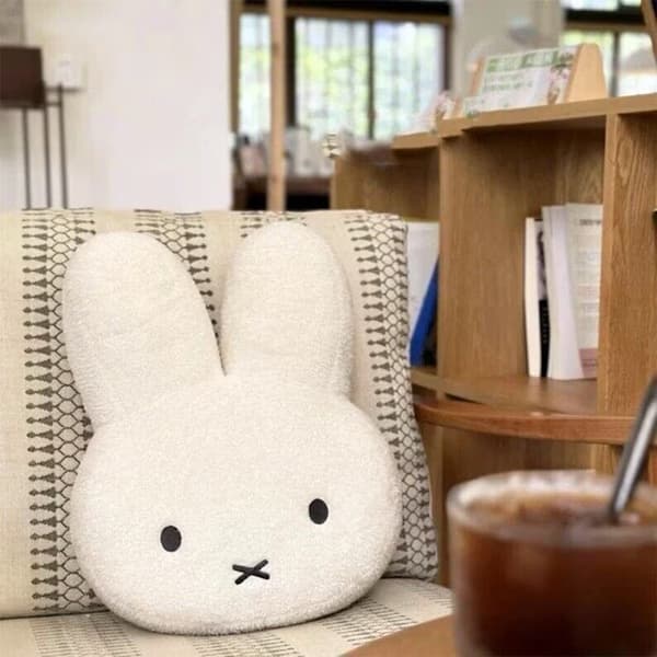 Miffy Rabbit Plush Toy Soft Stuffed Bunny for Bedroom Decor and Cuddles White