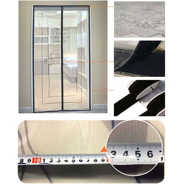 Insektnet med automatisk lukning og magnet, 85x210cm (33x8)