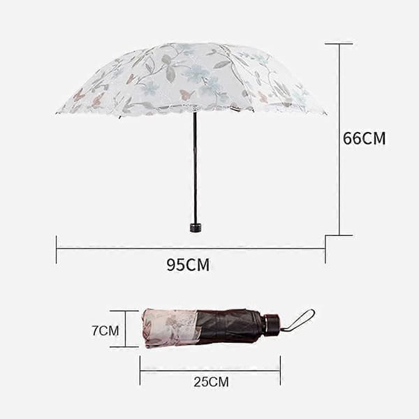 Solparaply Spids Dobbeltlags Anti-UV Parasol (Blå)