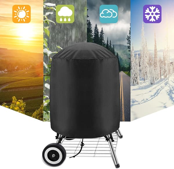 Pyöreä grillisuojus Suojapeite grillille BBQ puutarha hiiligrilli 70×70cm