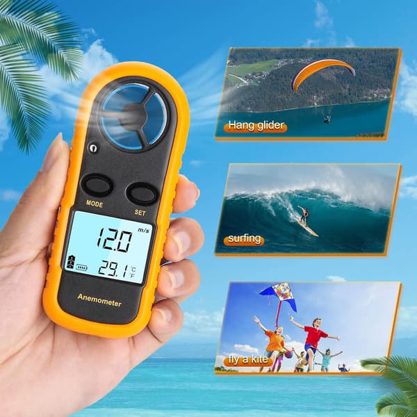Håndholdt anemometer, let digital vindmåler