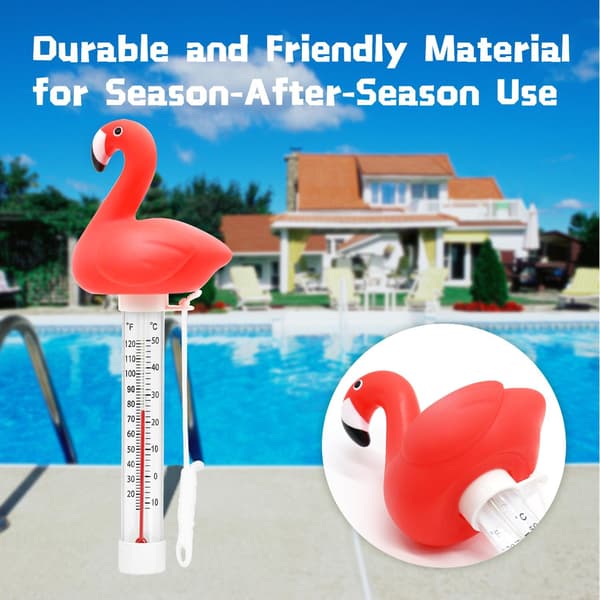 Floating Pool Thermometer, Easy to Read for Water Temperature with String for Outdoor and Indoor Pools and Spas