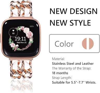 Rems kompatibel med Fitbit Versa 2, Erstatningsreim med hurtigfeste