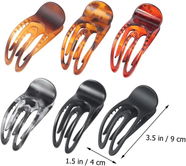 6 stk hårspenner for kvinner bak for hestehaleholder jente bruk under scrunchies styling