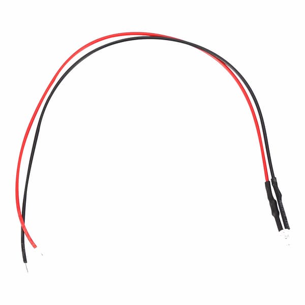10pcs 12v 3mm LED Light Emitting Diode Wired Multi-color LED Light Cable 20cm 0.06W (Red)