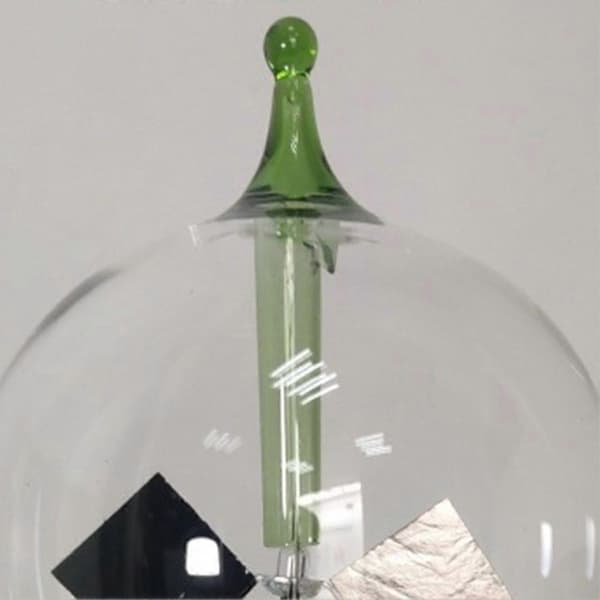 Rotating Glass Windmill with 4 Blades, Solar Powered Crookes Radiometer Light Mill/Educational Teaching S-FA-