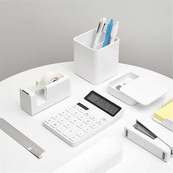 Business Desktop Calculator Battery Light Energy Saving Power Calculator Sensitive 12-Digit Widescreen Display