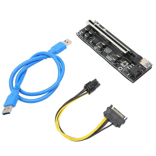 PCIE Riser Stabil 8 FP-kondensatorer Forgyldt USB3.0-grænsefladeadapterkort til Win 7 til Win 8 til Win10 til Win XP