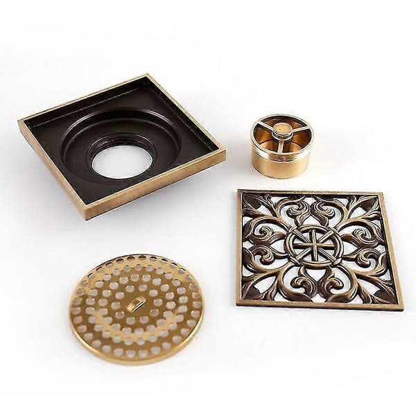 European Style Antique Copper Floor Drain with Deodorant Function