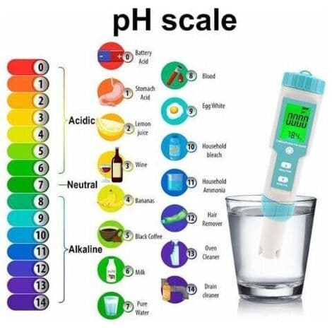 Salinitetstester til pool, pH- og saltvandstester, 7-i-1 digital tester, pH- og salinitetstester til pool