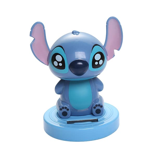 Bobble Head Bilpynt Bildekoration Stitch Figur DB Blå 10cmx10cmx12cm Blue 10cmx10cmx12cm