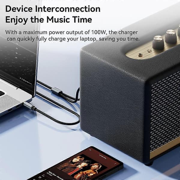 TOOCKI TQ-YP07 1m Jack til 2RCA Han Aux-kabel 3.5mm Stereo Y-Splitter Kabel - Blå