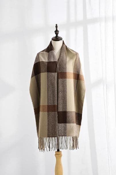 1 stk brun sjal kvinner elegant kasjmir pashmina sjal for høst