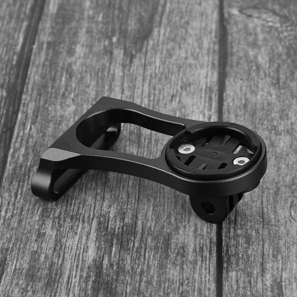 Cykelcomputer Odometer Computer Aluminiumlegering Forlængerbeslag til Garmin (Sort)