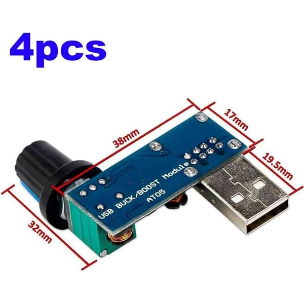PC USB viftehastighetsregulator DC 5V Mini USB viftehastighetsregulator DC 5V-12V til 2.5-7.5V USB med hastighetsbryter Hvit White