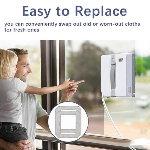Washable Cleaning Cloths for ECOVACS Winbot Mini, W-CC02-0012 Replacement Pad, Cleaning Robot