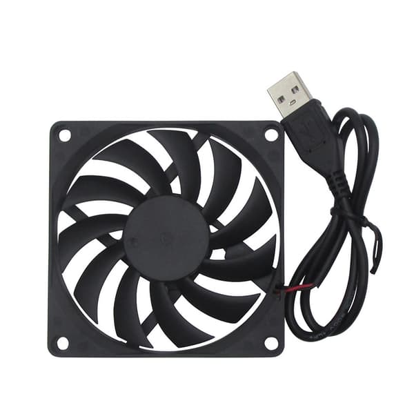 #1. 5V 0,25A 80mm 80x10mm 8cm DC Børsteløs USB-tilslutning til PC-køleblæser#