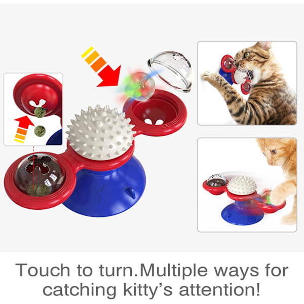 Cat toy spinning turntable for indoor kitten pet accessories cat hunting toy birthday gift