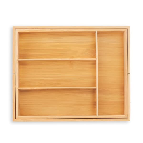 Utdragbar bestickbricka i bambu 1410