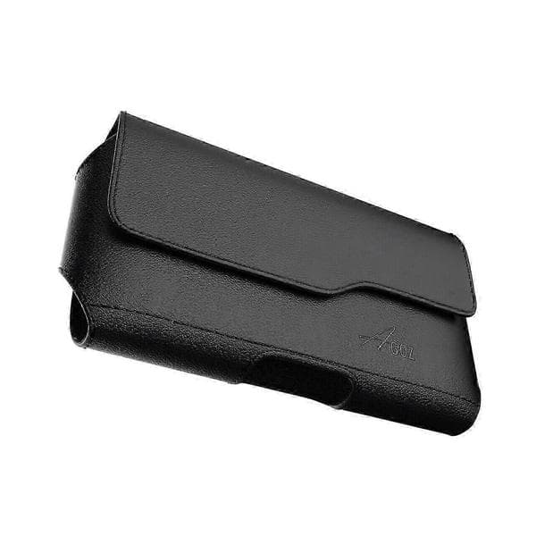 Leather Protective Case with Belt Clip and Magnetic Closure for 13 Mini and 12 Mini Devices