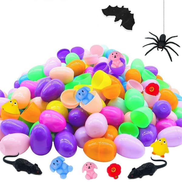 50 Pcs Fillable Easter Eggs Fun Empty Easter Eggs for Party Classroom Rewards