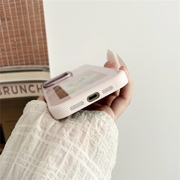 Mobilskall til iPhone 14 Pro MagSafe Linse Kickstand E-Ink Tilpasset NFC - Rosa Rosa 140 Rosa 140