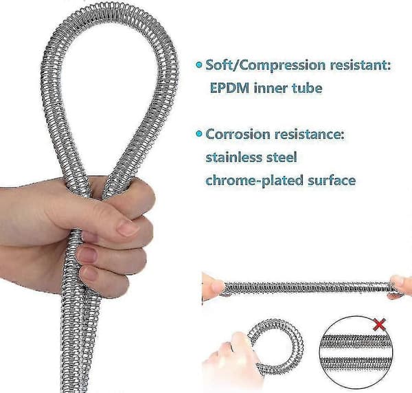 Krom 2,5 m Duschslang och Duschsystem Duschslang Rostfritt Stål