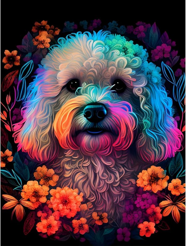 5D Diamantmaling Loyal Hund 30x40cm (Stil 21)