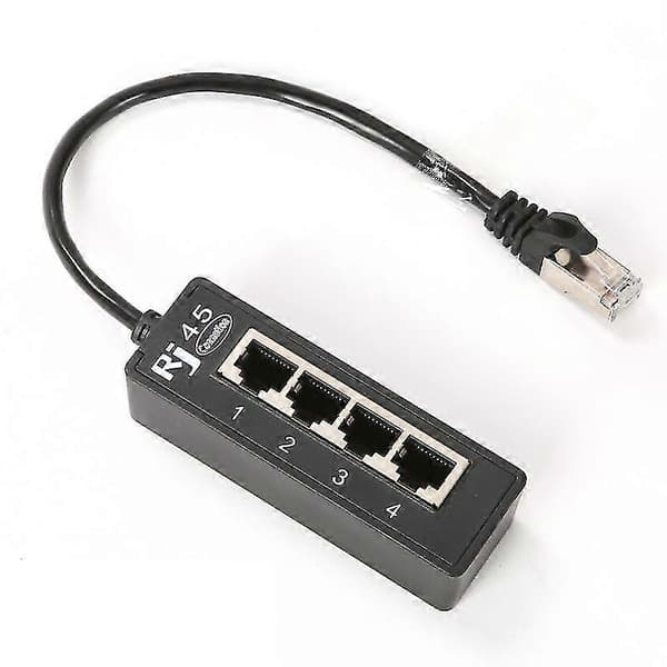 Ryra Rj45 1 han til 4 hun Lan Ethernet-stik 2/3 port splitter Ethernet