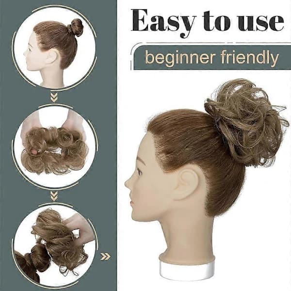 Äkta Hårknut Hårdelar 100% Äkta Hår Messy Bun Up Do Scrunchies