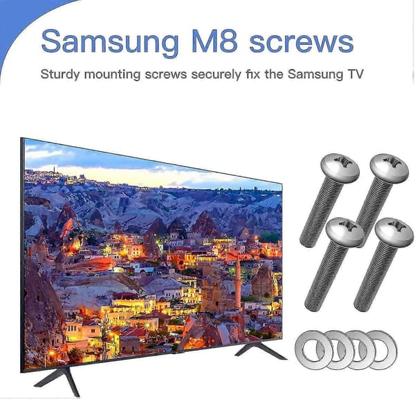 4x M8 45mm bultar skruvar för Samsung TV väggfäste