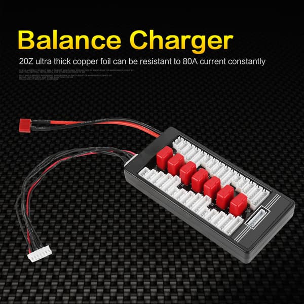 Parallelt ladekort Balanselader Ladeadapter for LiPo LiFe Li-ion batterier