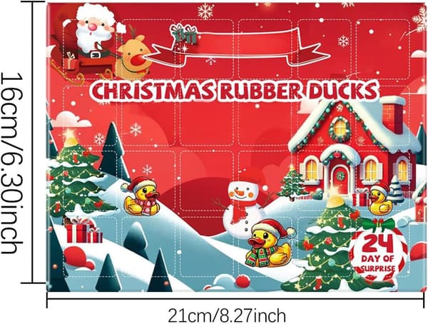 Rubber Duck Advent Calendars 2025 | 24 Days Christmas Ducks Countdown Calendar | Cute Duck Bath Toy