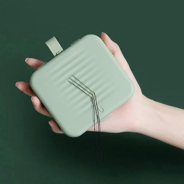 Portable Travel Home Small Magnetic Sewing Box, Mini Kit Storage Box, Beginner DIY Thread Needle Threader Scissor Kit Boxes and Quick Fix Kit