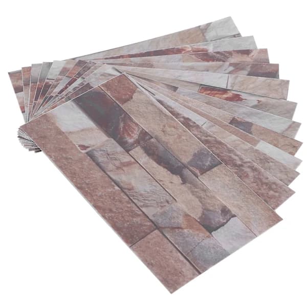 Waterproof PVC Tile Decals for Bathroom, Kitchen, Living Room (12 pcs)