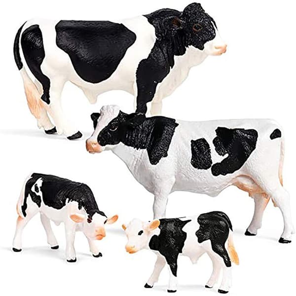 Simulerad ko staty målade harts djur figurer modeller heminredning 2 2