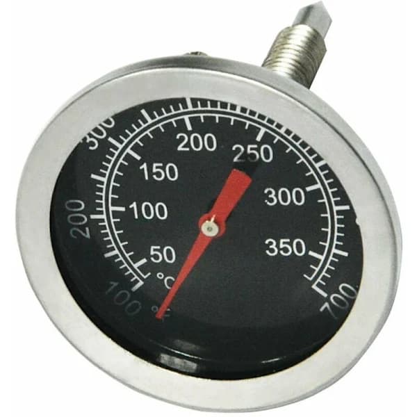 BBQ Grilltermometer 52 mm urskive i rustfrit stål temperaturmåler til kulgrill, ryger, pizzaovn