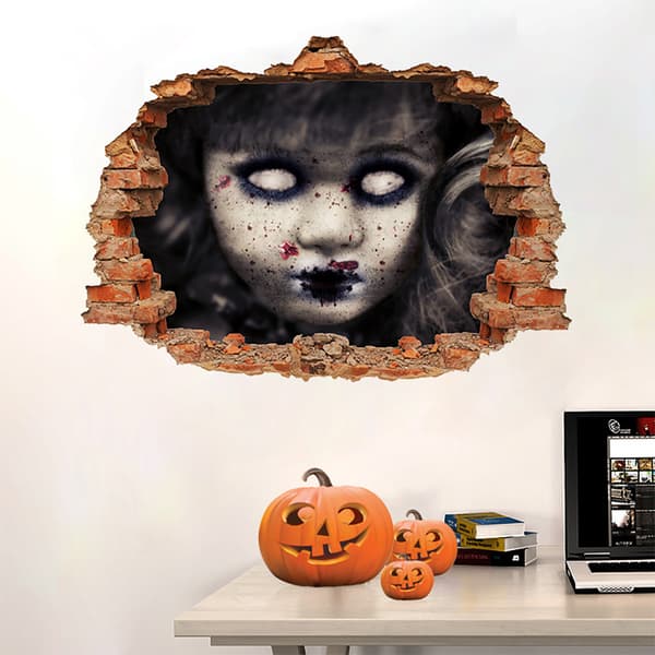 3D Irrotettavat Halloween-seinätarrat, Halloween-kummitusseinä