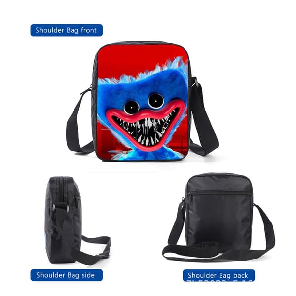 School Bag Cartoon Shoulder Bag Shoulder Bag Pencil Case Three-piece Set-14