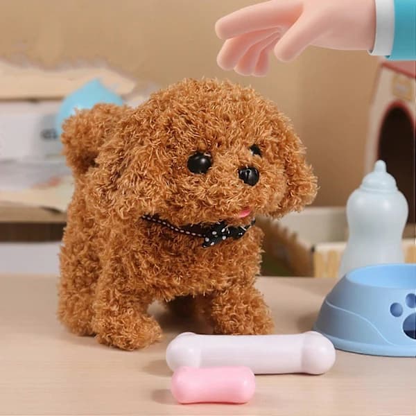 Interactive Puppy Toy Electronic Toy Dog with Walking Barking Wagging Tail Talking Robot Battery B