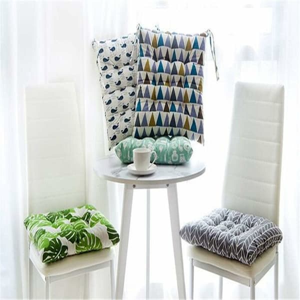 2 sitteputer 40x40cm, stolputer for innendørs og utendørs – dekorasjon av hagemøbler Stolputer. (gullgitter)