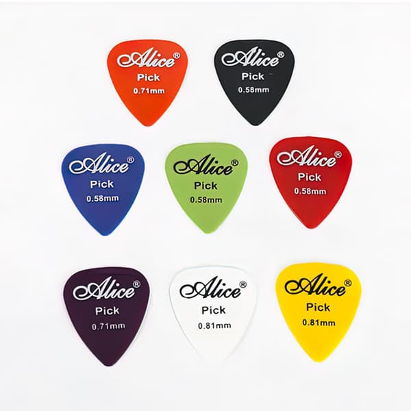 10-pak - Guitarplektre - Elguitar / Elbas - Flere tykkelser