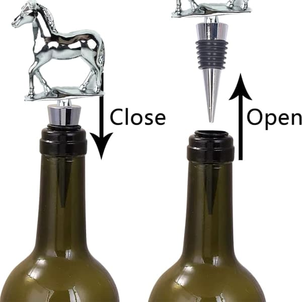 Vinflaskeholder i form af en gravhund, til champagne og cava