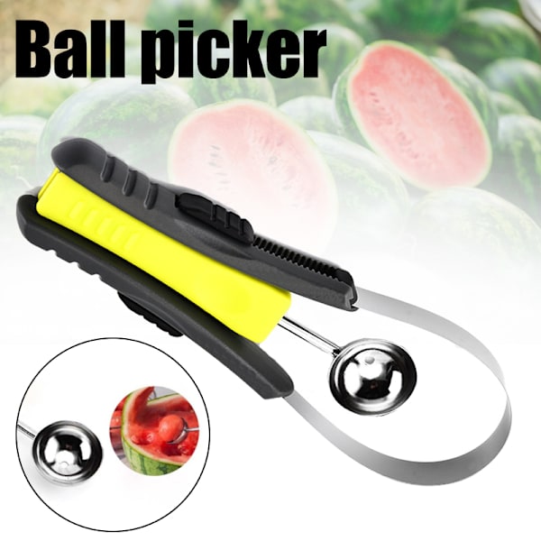 2-in-1 Dig Fruit Scoop Stainless Steel Multifunctional Pulp Separator with Comfortable Handle Kitchen Utensil
