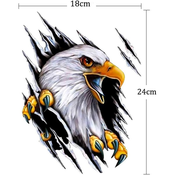 3D Eagle Car Sticker, 3D Eagle Decal, Creative Animal